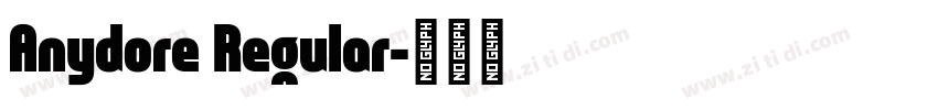 Anydore Regular字体转换